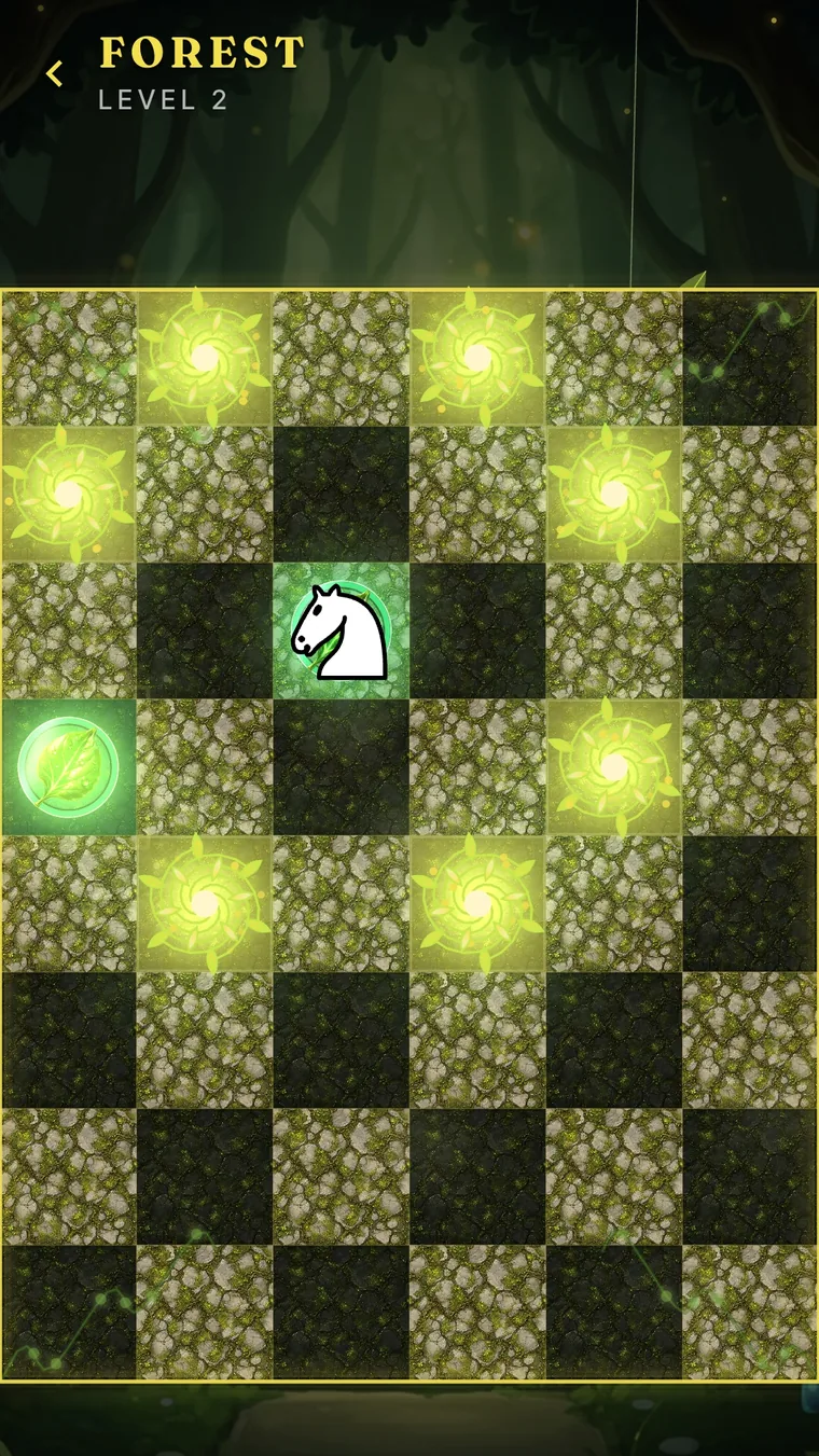 Solving a level on a non-rectangular Forest board