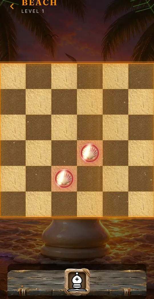 A diagonal beam banks off the board edge to reach the far shell