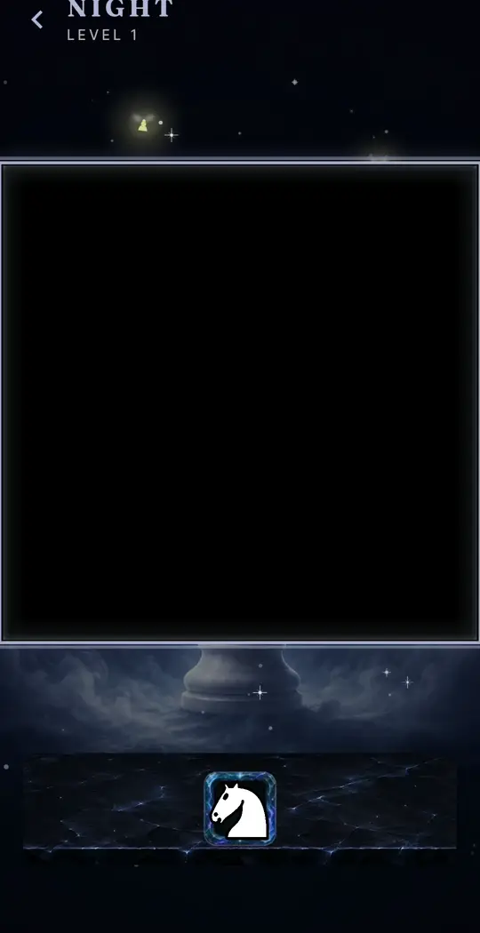 Night, start to finish: sweep the flashlight, find the moons, place, then submit
